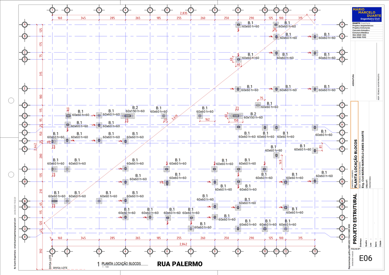 Prancha de fundação do aluno Mário