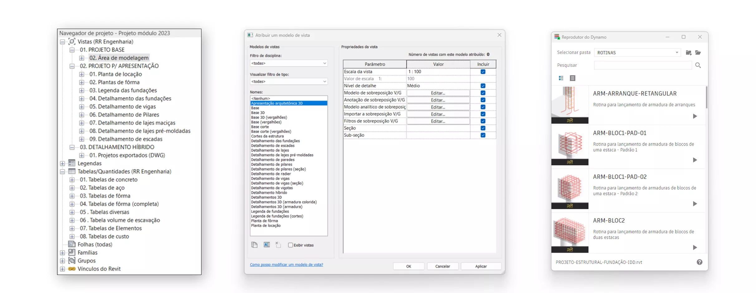 Navegador, Modelos de Vista e Dynamo